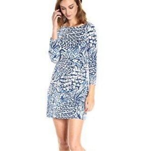 Lilly Pulitzer Sophie dress in the Indigo Home Slice print medium